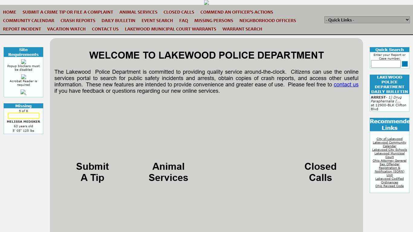 Lakewood Police Department, OH P2C